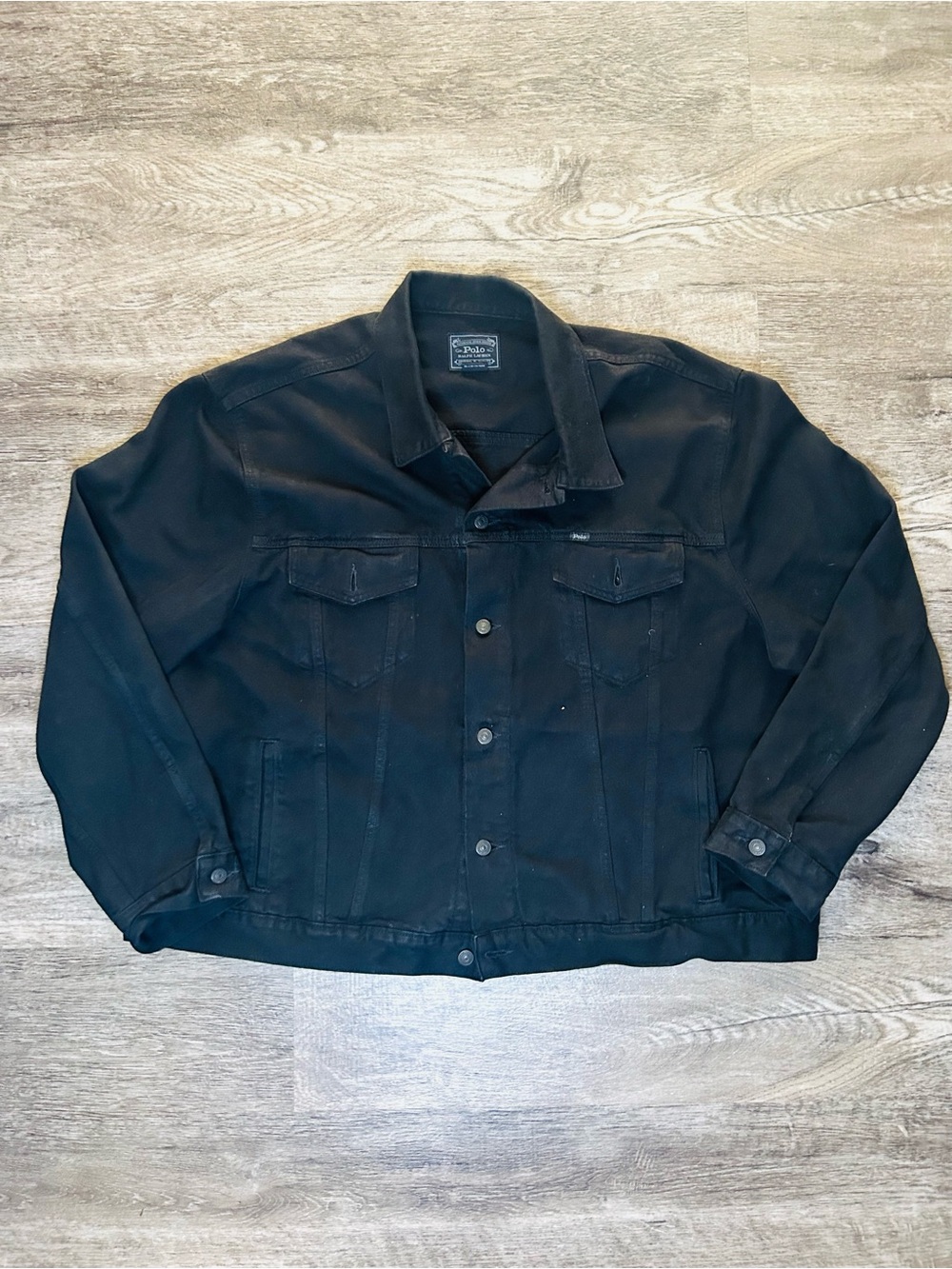 Men's Black Denim Jacket - Unbranded Classic Trucker Style